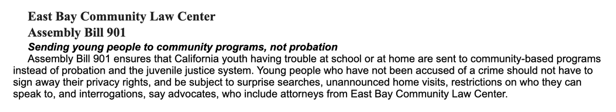 BerkeleyLaw's tweet photo. @EBCLCNews contributed to passing #AB901, which ends the practice of referring youth who are having problems at school to probation programs (more info: https://t.co/E1OI7RrjhX) https://t.co/LsjfxyggvP