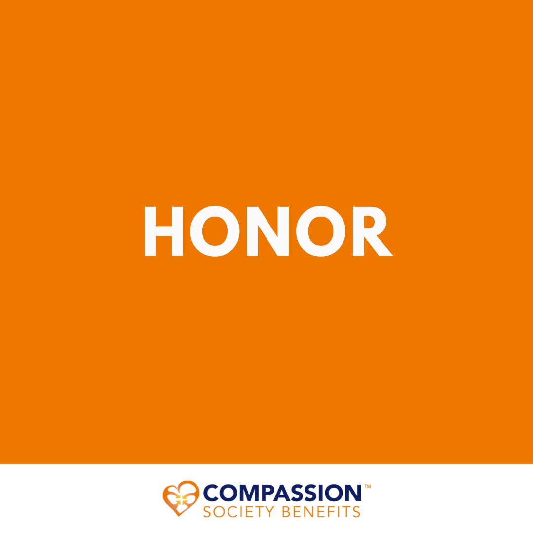 compassionsociety.com 

One of our #corevalues is #honor. 

We believe honor is showing adherence to what is right or to a conventional standard of conduct. We honor the moral nobility of #caregivers and the generosity in their commitment to care for and serve loved ones.