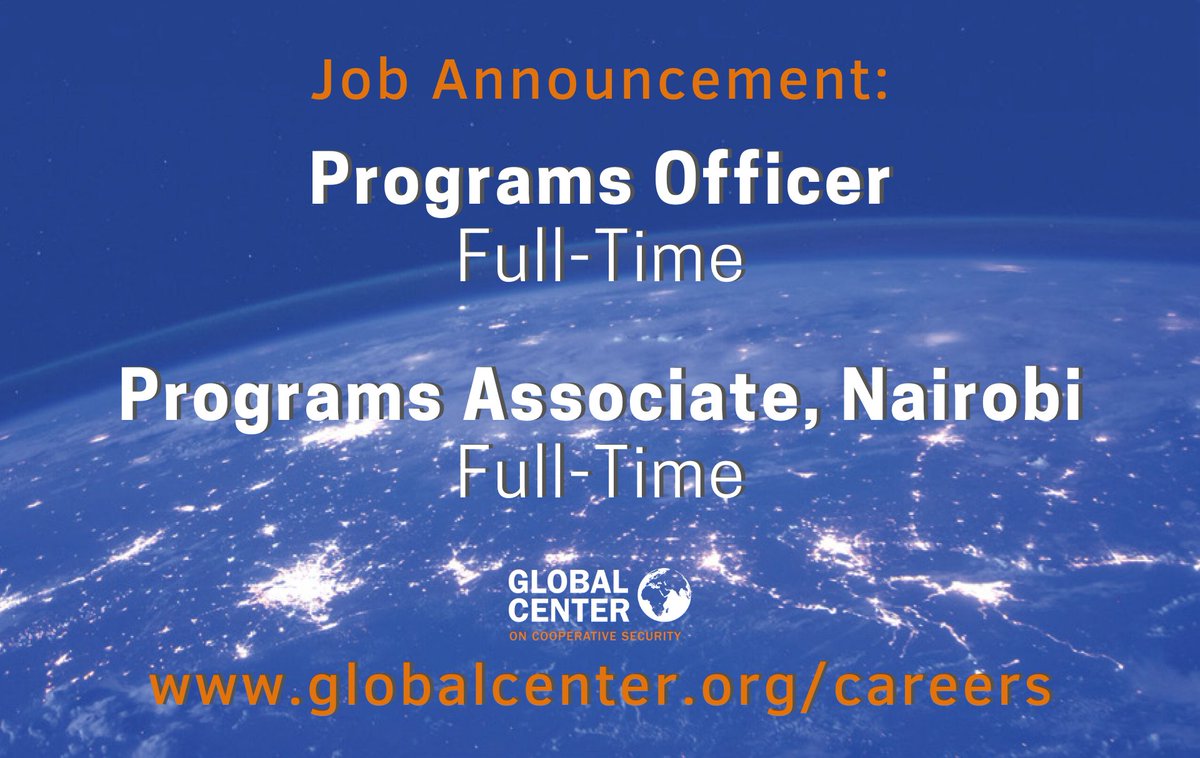 We have openings for two full time positions with @GlobalCtr! Join our team and help us achieve our mission of a more #just and #secure world! More information and additional details for both positions here: https://t.co/Y7qFLs2pRL https://t.co/Dt1kJnaHxZ