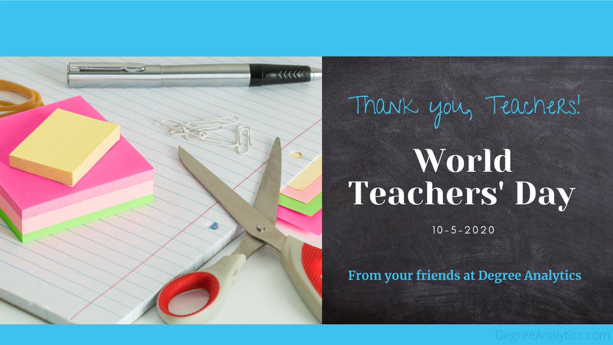 Thank you, #Teachers! We are in awe of the way you continue to work towards #student success in spite of the challenges you are faced with. Keep doing that good work! #WorldTeachersDay2020