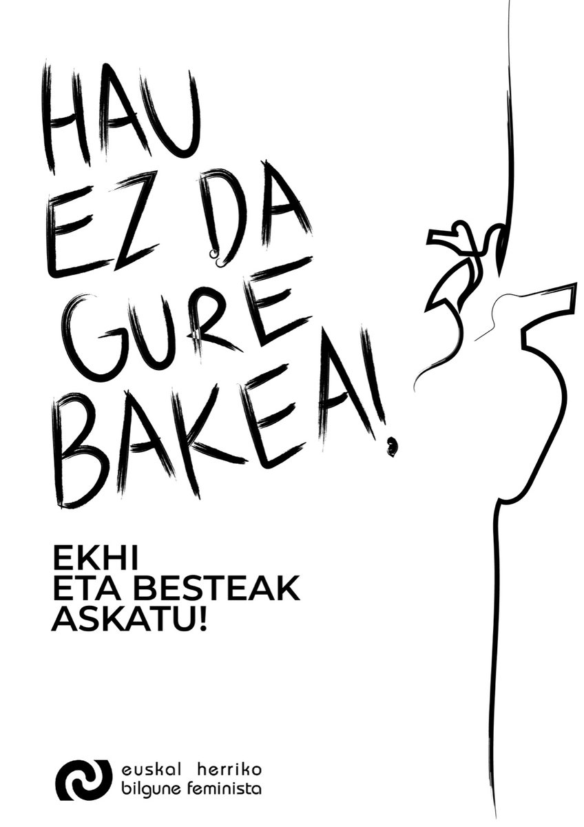 ehbfeminista's tweet photo. Espetxeak hustutzeko eta zauriak osatzeko unea da. 

Gorrotoa, sufrimendua eta blokeoa inposatzen dutenen aurrean, AUTODEFENTSA ETA ELKARTASUN FEMINISTA!!!

Hau ez da gure bakea! 
Hau ez da justizia!
Ekhi, Kepa eta Imanol askatu!!!

https://t.co/RHUS8S5FcM https://t.co/Xj0Qm4SQbd