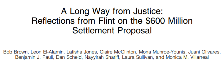 Pls read this important commentary from ppl on the front lines of the  #Flintwatercrisis response re: the $600 million settlement proposal and re: whether justice is being done in Flint. Thanks to  @SacobyWilson for the opportunity. Highlights in the thread.  https://www.liebertpub.com/doi/pdf/10.1089/env.2020.0048