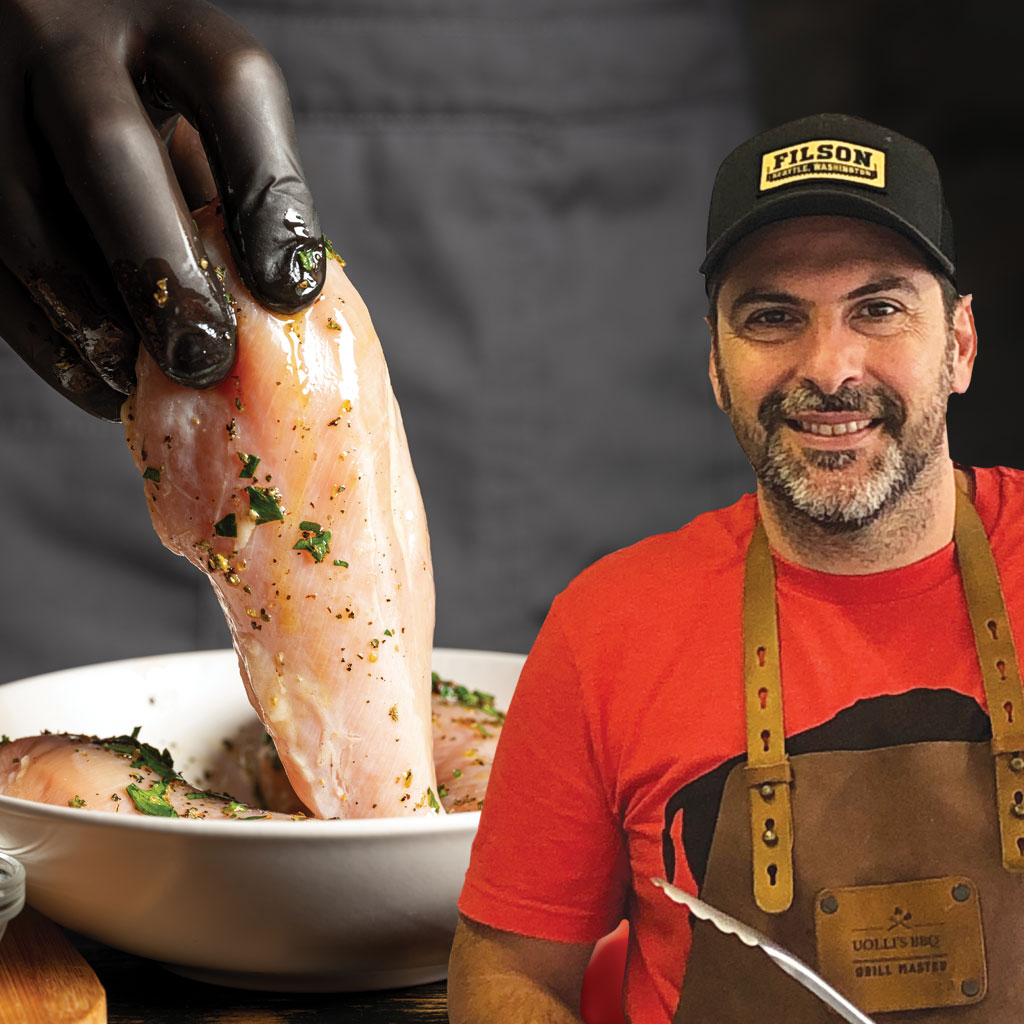 Con la marinatura si dona alla preparazione in cottura un profilo aromatico, che è la firma di ogni marinata, e si mantiene la morbidezza della carne. Valter Beltrami ci spiega quella che è una delle più antiche e diffuse pratiche preliminari alla cottura in griglia.