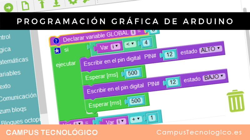 RoboticaDeCero's tweet photo. La manera más sencilla de realizar tus proyectos con Arduino sin introducir código. Curso online de Programación Gráfica con Arduino #Visualino #Scratch #Snap4Arduino y #Ardublock https://t.co/Gqc93TtCik https://t.co/AmztGPTOaT