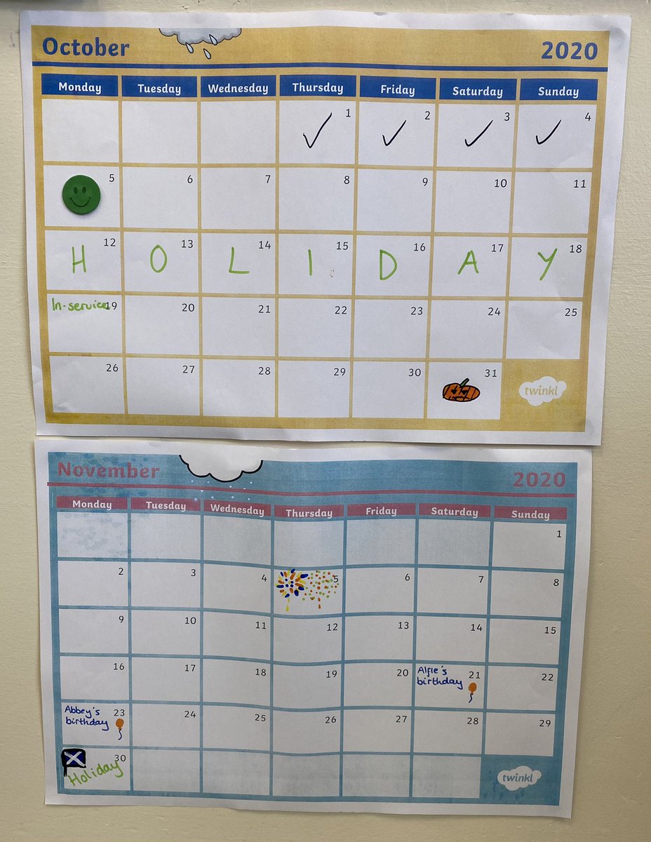 Every morning, my class and I look at our calendar. Initially it’s a great opportunity to introduce days of the week, months and years. 

It’s also a good chance to introduce ordinal numbers (1st, 2nd, 3rd). 

Plus the children get just as excited about holidays as teachers!