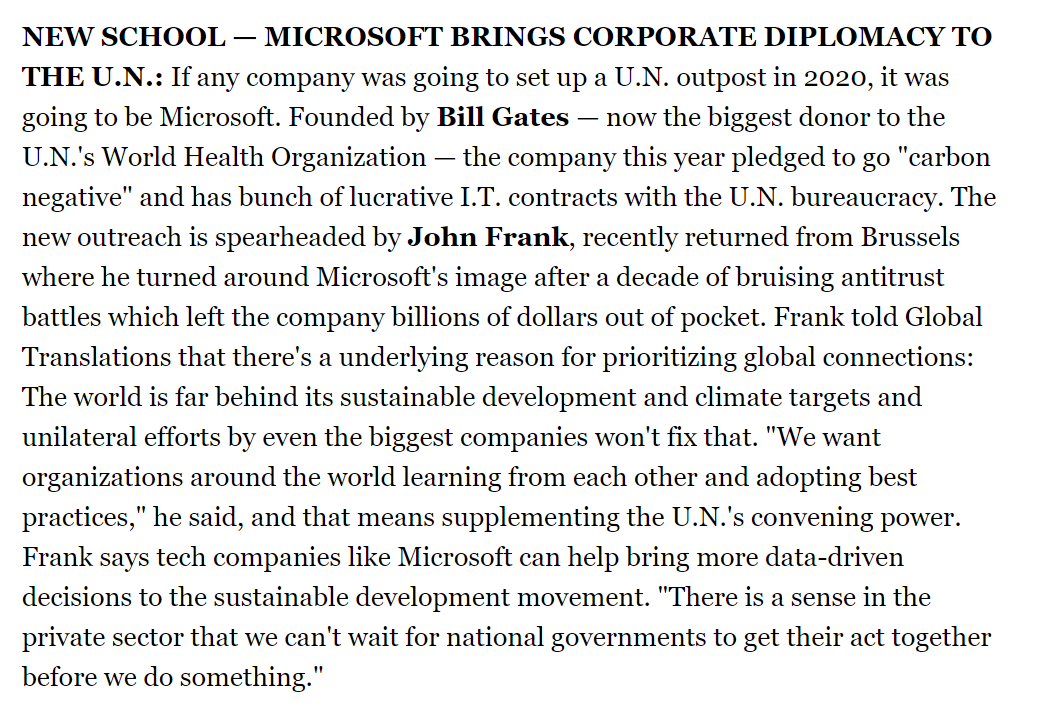 johnedwardfrank's tweet photo. Enjoyed chatting with @PoliticoRyan recently about our goals for the UN Affairs team and why now is the time for Microsoft to prioritize global connections. Nice overview in his newsletter. https://t.co/SHRs3v5h8J https://t.co/1IrEVKeqiF