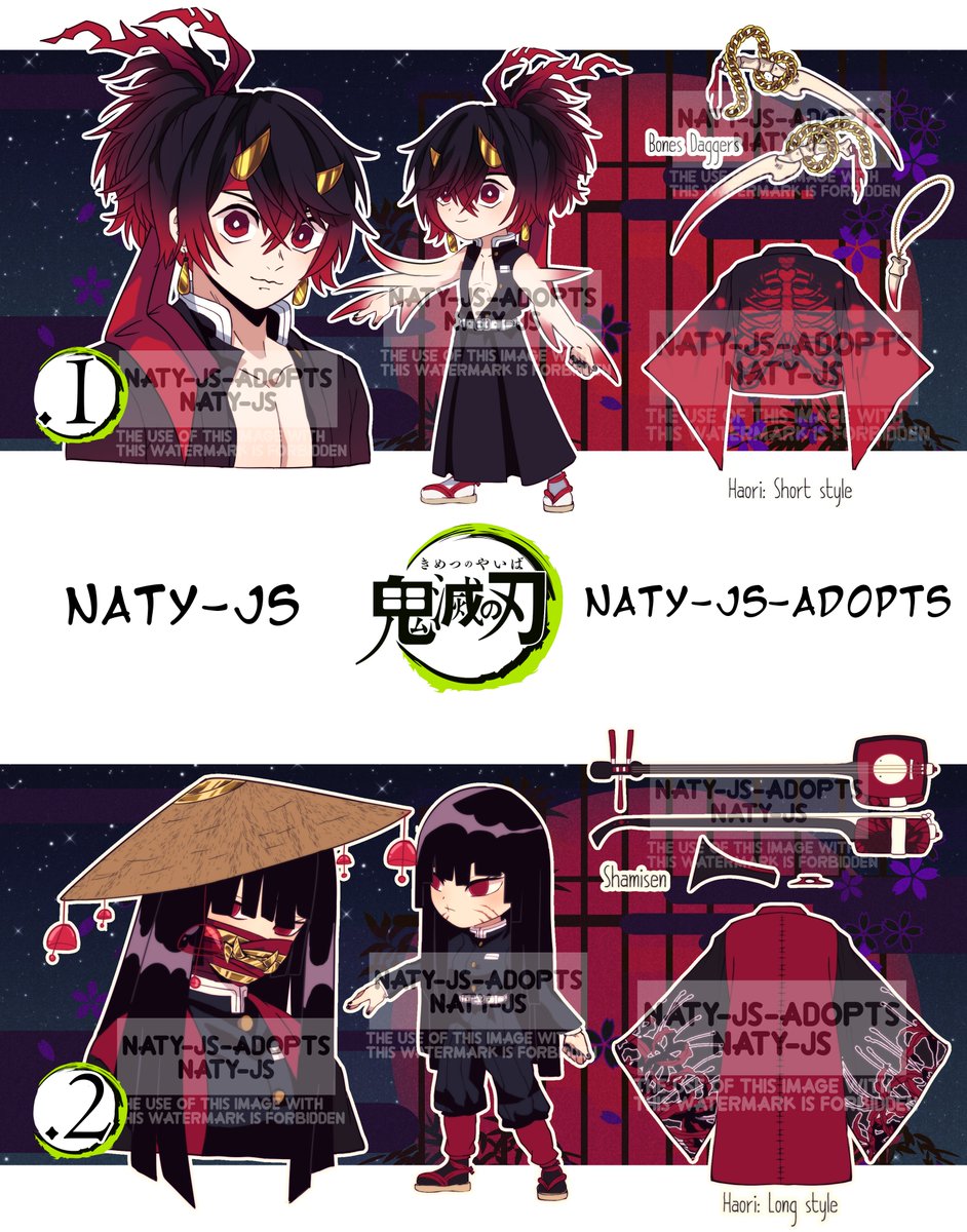 Naty-js 🌵 ʟᴇɪᴀ/ʀᴇᴀᴅ ᴛʜᴇ ᴅᴀʀᴋ ᴏɴ ʟɪɢʜᴛ 🔰 on X: NEW! Kimetsu no Yaiba/Demon  Slayer Adoptables ONI! Link:  You can bid by twitter  too! Send me a dm! #kimetsunoyaiba #demonslayer #kny #