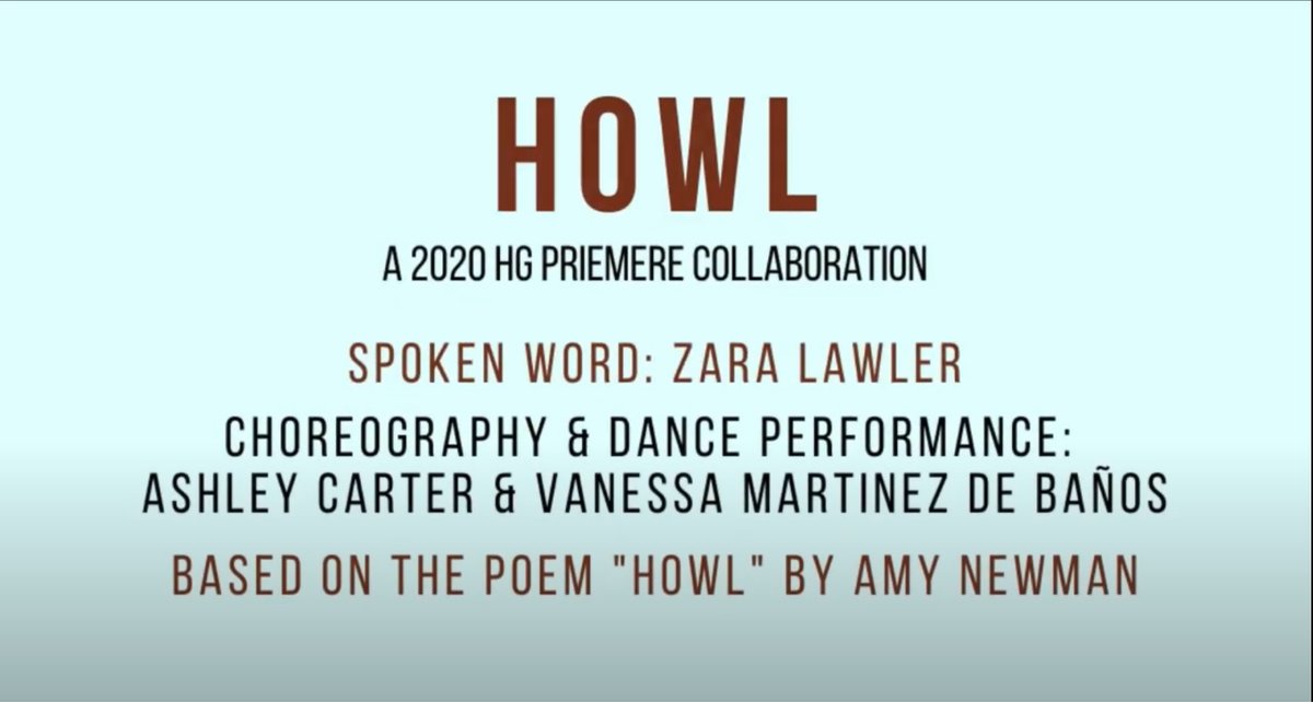 NIUEnglish's tweet photo. Hey everyone! The Doubletake Dance company and spoken word performer Zara Lawler interpreted @NewmanAmyL's poem "Howl" at the premiere of The Higher Ground Arts Festival!

https://t.co/5wCKYNoYuw https://t.co/cM20muOIyQ
