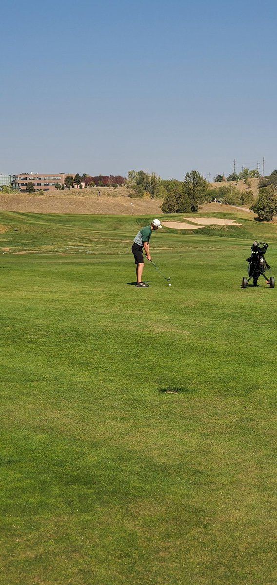 Position A off the tee on the par 4 13th at the Country Club of Colorado.