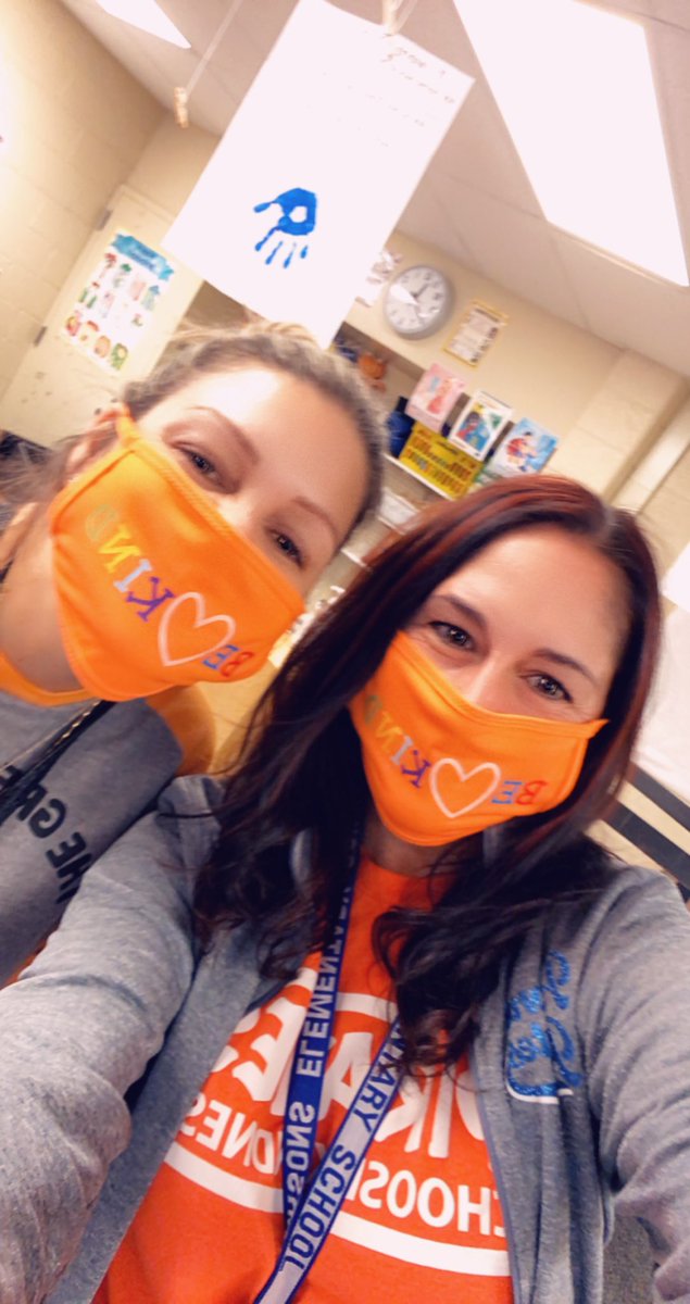 Kindness challenge kickoff today at Parsons! First grade is feeling the orange happiness! #Superheros2020 #PirateStrong