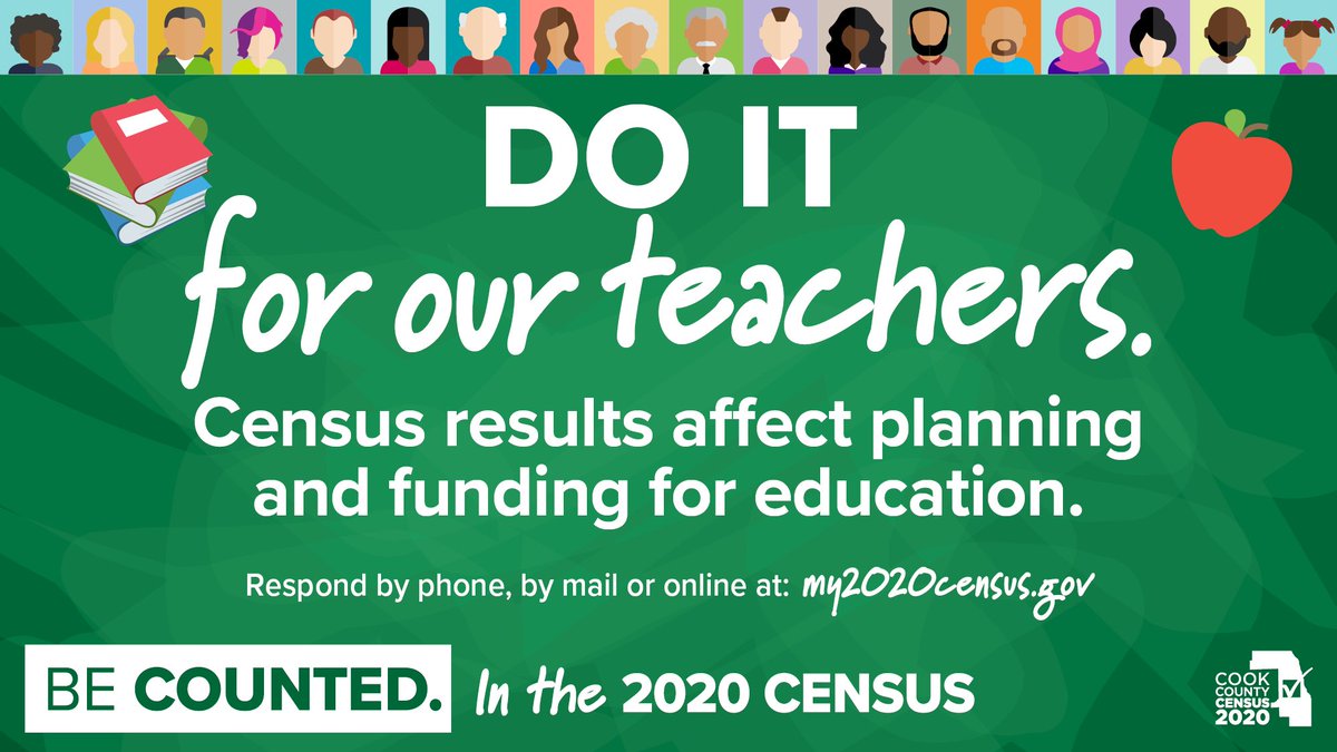 jenna_b101's tweet image. Happy #WorldTeachersDay!

Support our teachers for the next 10 years.  

Bring much needed resources to your local school by filling out the census today at my2020census.gov 

#CookCountyCensus