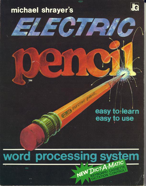 But word processing wasn't limited to business machines: in 1976 Michael Shrayer launched Electric Pencil, the first word processing software for home computers. It also launched a great new innovation - text wrap!