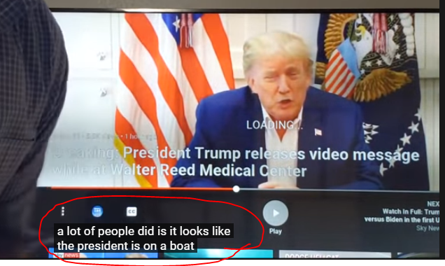 It looks like the President is on a boat