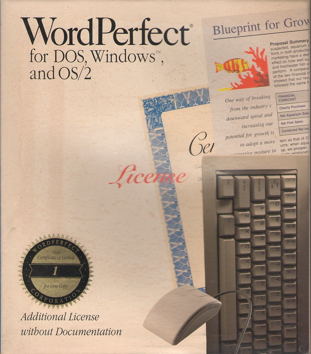WordPerfect, released in 1979, was one of the first really successful word processing packages: the use of printer drivers helped it connect with a range of peripherals, however the user manual was 600 pages long!