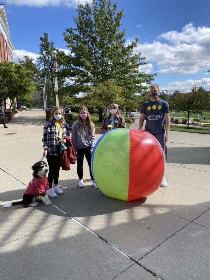 zippython's tweet image. Happy #ChildHealthDay ! Find us on campus today and write on the beach ball what you would do if you were a kid again!