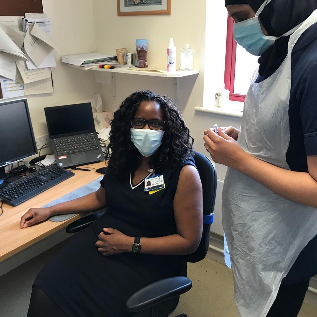 Flu inoculations important every year, but even more so this year. Mine was done by one of our eye injectors... didn't feel a thing! #flufighter #flupertrooper