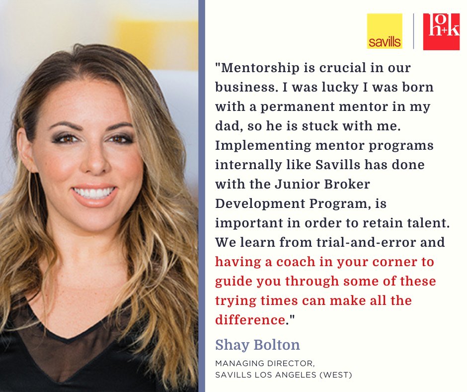 SavillsNA's tweet photo. Our Shay Bolton recently had wise words on #mentorship, while participating in @HOKNetwork's panel on "Empowering in the time of a Pandemic."

Savills thanks HOK for hosting this event and Shay for her continued contributions to our firm and its clients! https://t.co/vy0YQ164P7
