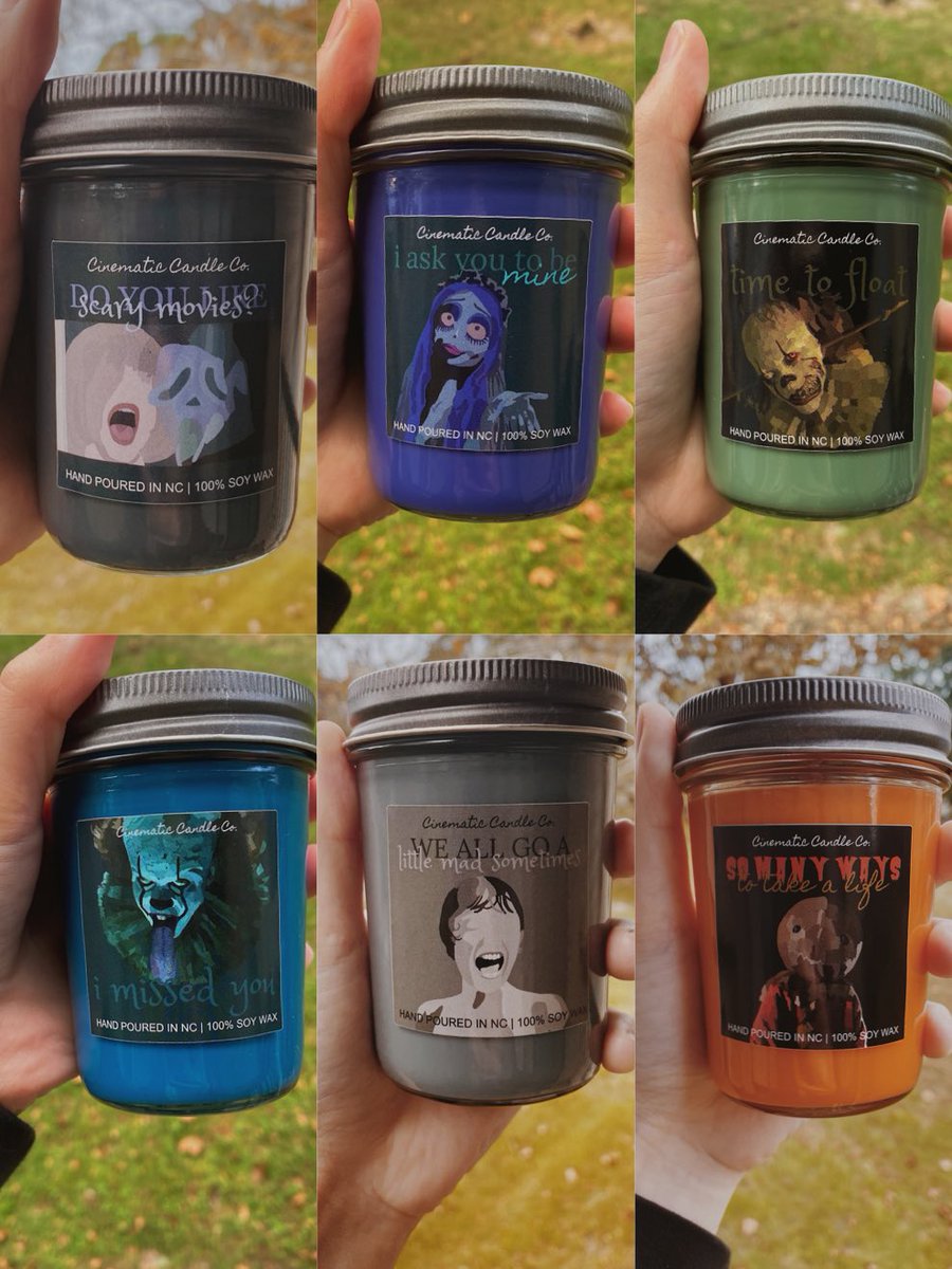 A THREAD OF EVERY HALLOWEEN CANDLE I’VE DROPPED THIS MONTH + FRAGRANCES! 39 CANDLES Find them here:  http://etsy.com/shop/CinematicCandleCo