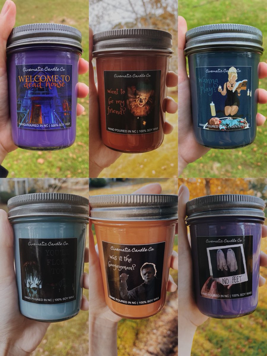 A THREAD OF EVERY HALLOWEEN CANDLE I’VE DROPPED THIS MONTH + FRAGRANCES! 39 CANDLES Find them here:  http://etsy.com/shop/CinematicCandleCo