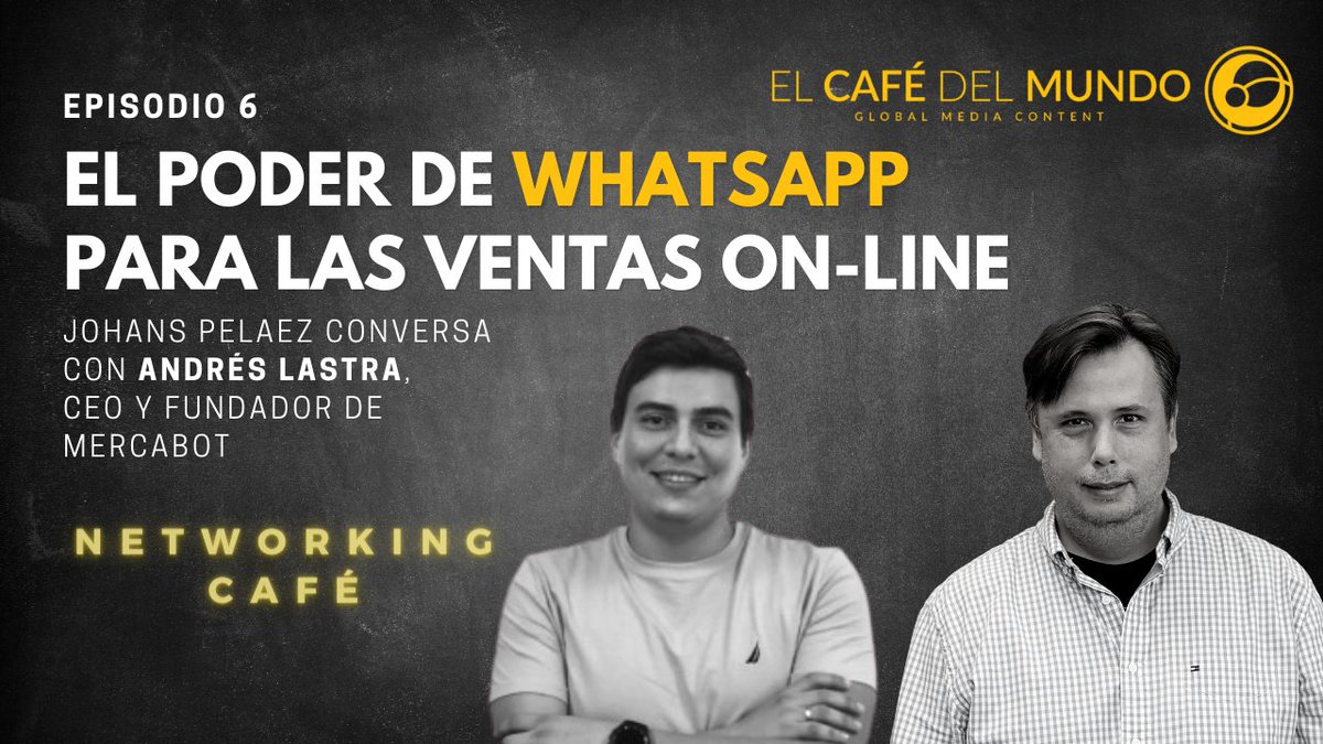 johanspelaez's tweet photo. El poder de WhatsApp para las Ventas On-Line | Episodio 6 @johanspelaez  y Andrés Lastra de MercaBot by @pluriza 
https://t.co/wPkCsCfWCu https://t.co/oZnuAGLRBp