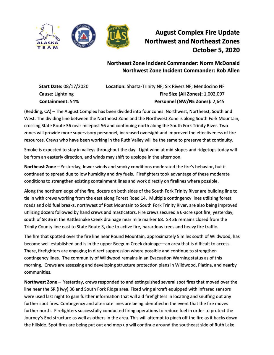 szendehnam's tweet image. Wow this in unbelievable. The #AugustComplex has burned more than one million acres and is still only 54% contained. @KTVU