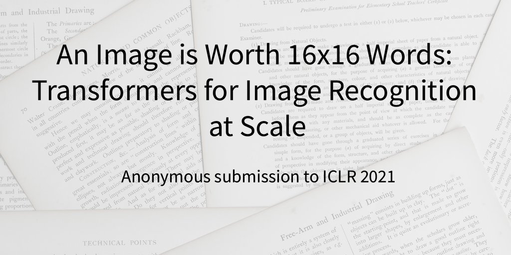 Another paper review, but a little different this time...  The paper is not published yet, but is submitted for review at ICLR 2021. It is getting a lot of attention from the CV/ML community, though, and many speculate that it is the end of CNNs...  https://twitter.com/OriolVinyalsML/status/1312404990871375873?s=20