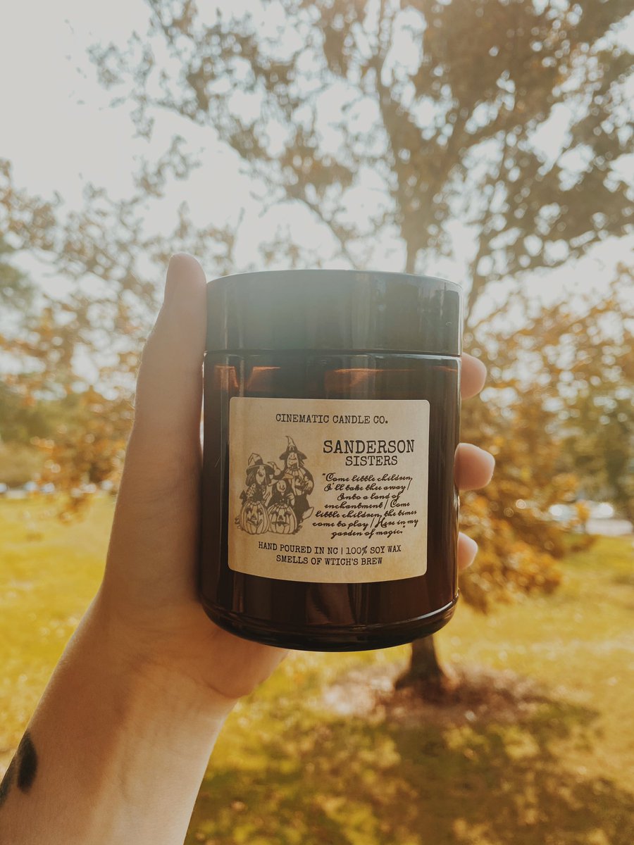 Hocus Pocus Scent: Witch’s Brew, a blend of cinnamon, amber, balsam, patchouli, and cedar wood. 