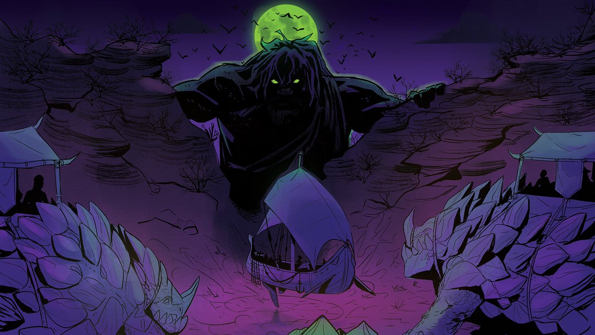 a desert giant rises between two cliffs on the road