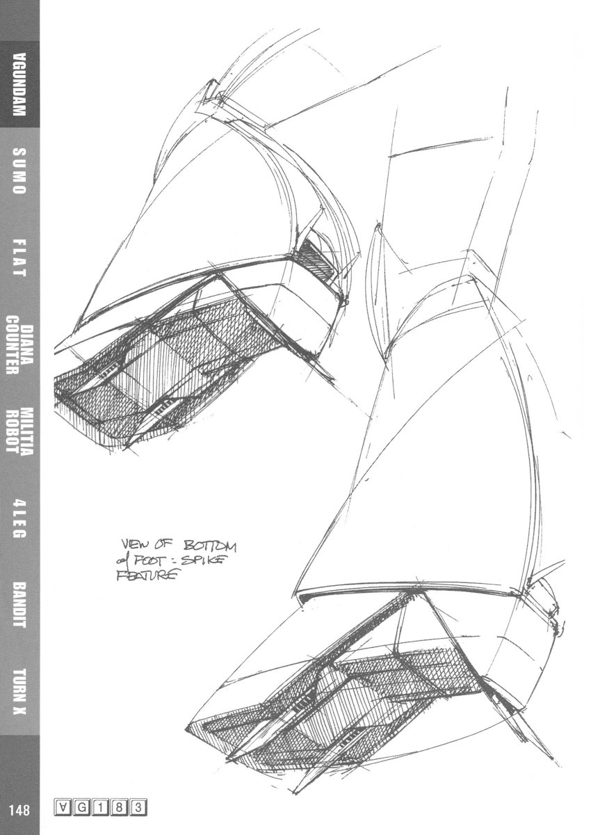 Turn A Gundam leg & spike design.