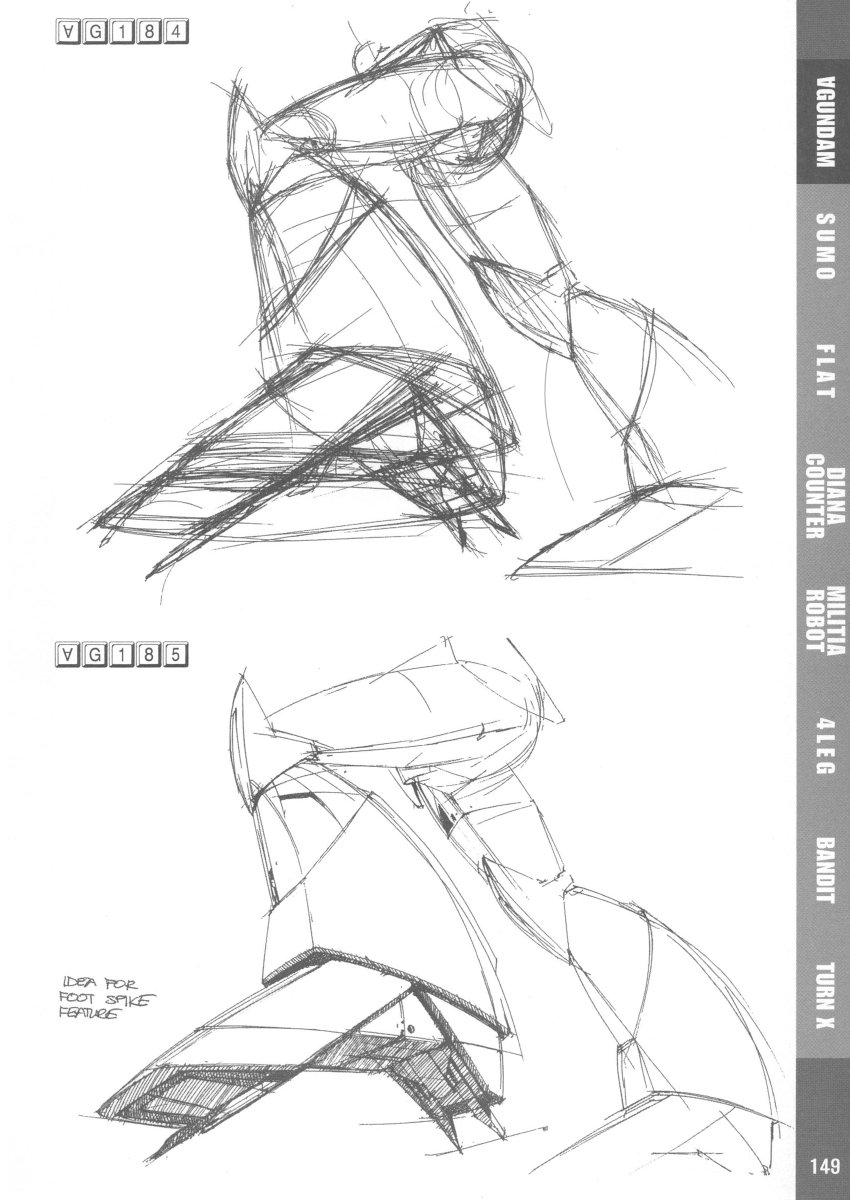 Turn A Gundam leg & spike design.