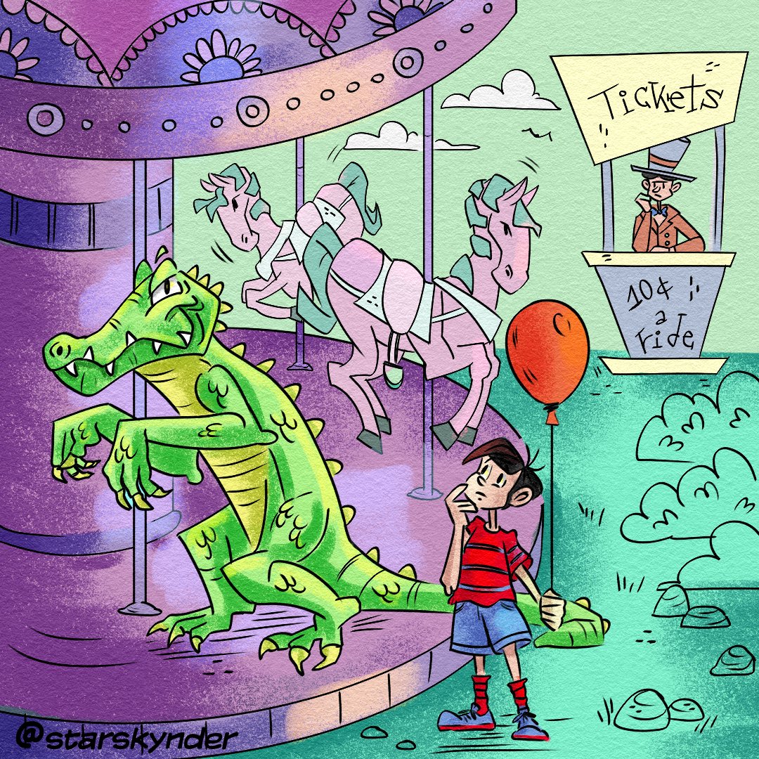 starskynder's tweet image. Enormous Crocodile
@AnimalAlphabet #AnimalAlphabets #FanArt #EnormousCrocodile #drawing #dailydoodle #art #illustration #kidlitart #animals #comics 
 #comic #digitalart #digitaldrawing  #clipstudiopaint #artwork #crocodile #merrygoround