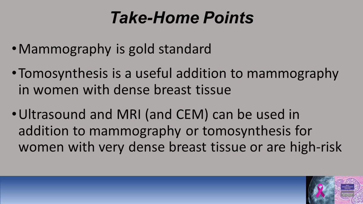 18/ Phew... all done! Check out the take-home points below. Feel free to reach out with any questions re  #breastcancerscreening! Also, check out this video  @Breast360 Watch “Latest Screening Options for Patients” on  #Vimeo  https://vimeo.com/314514998 