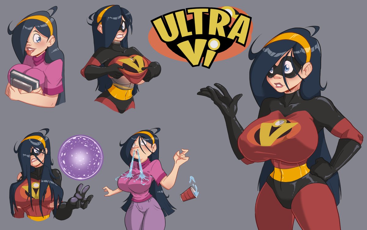 ...and I wanted to do that. so here is my take on Violet Parr in her colleg...