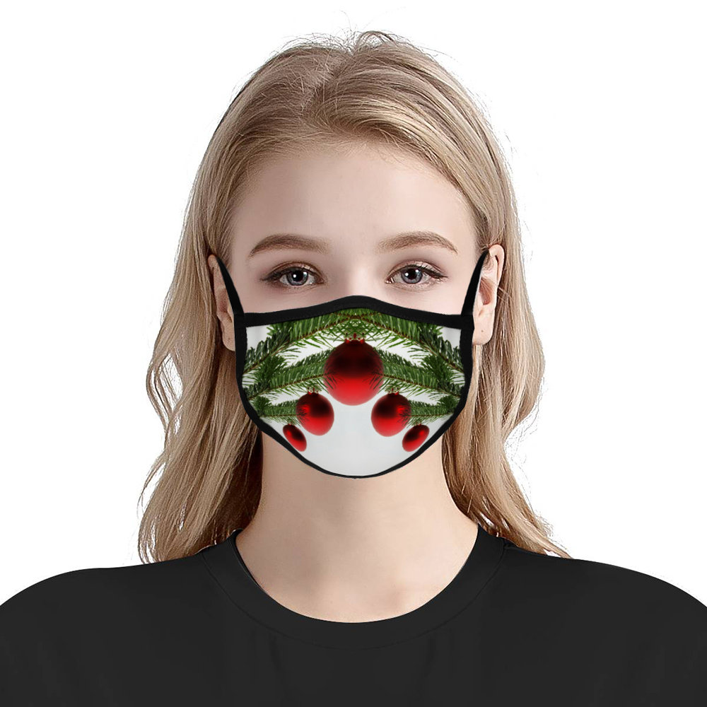 XMAS MONSTER: Red Ball Ornaments - Face Cover Ordinary Face Cover for Women and Men etsy.me/3iGWNSx #christmas #xmastreedecor #xmasholidaydecor #xmasartmask #xmasspiritmask #classicxmas #redandgreen #redandwhite #xmascol