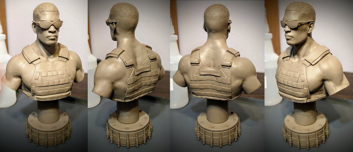 JackMax87144283's tweet image. Bust sculpt of Cuffs from Jawbreakers I did for fun. Painted in Israeli sand grey primer. @JonMalin #ComicsGate #jawbreakers