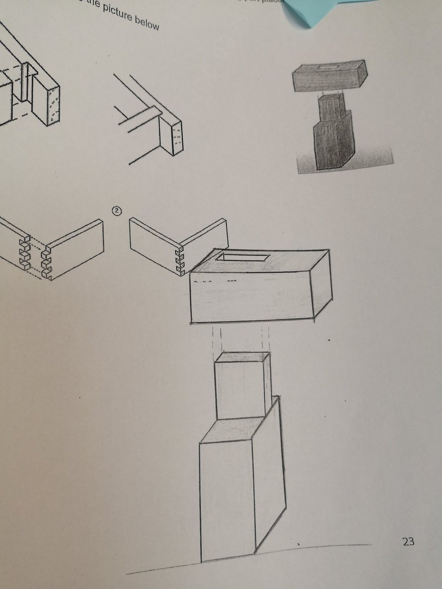 MrsC_BHCS_Tech's tweet image. Year 9s first attempts at exploded drawings. Well done year 9.