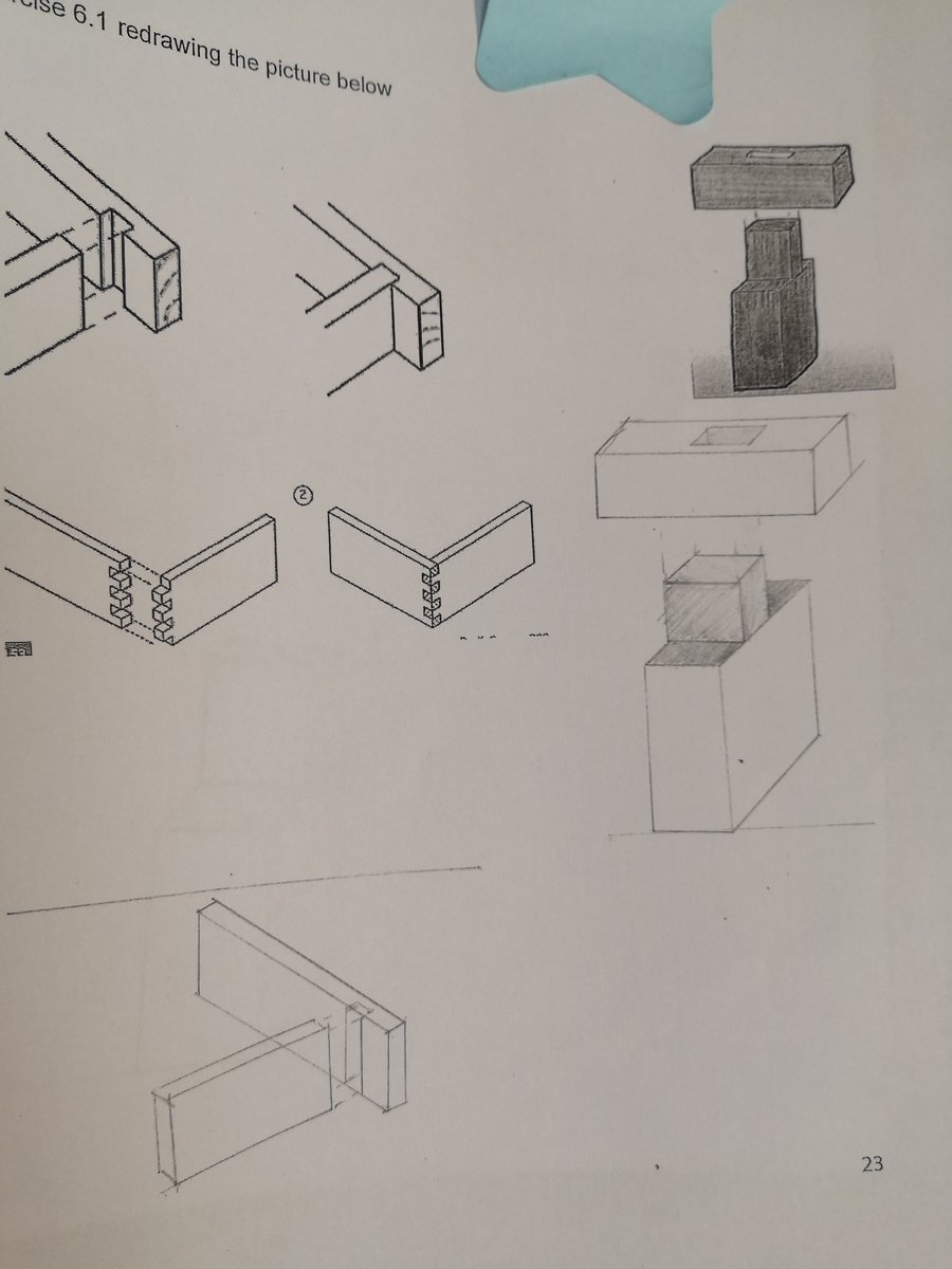 MrsC_BHCS_Tech's tweet image. Year 9s first attempts at exploded drawings. Well done year 9.