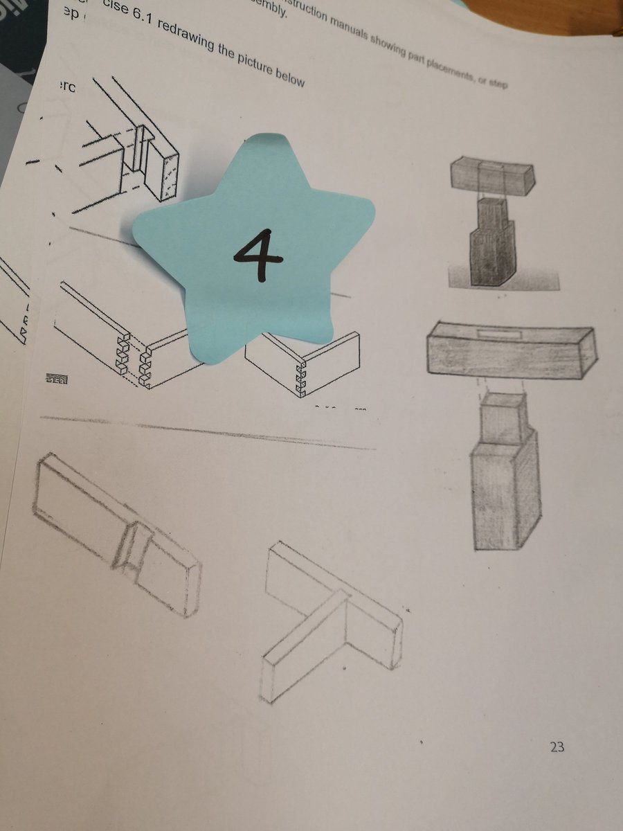MrsC_BHCS_Tech's tweet image. Year 9s first attempts at exploded drawings. Well done year 9.