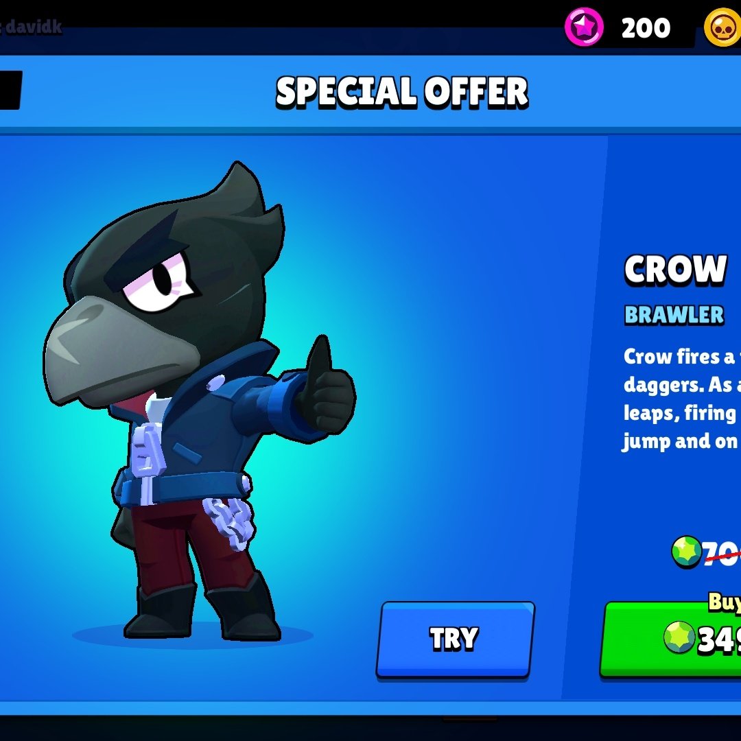 Brawl Stars новый персонаж ворон