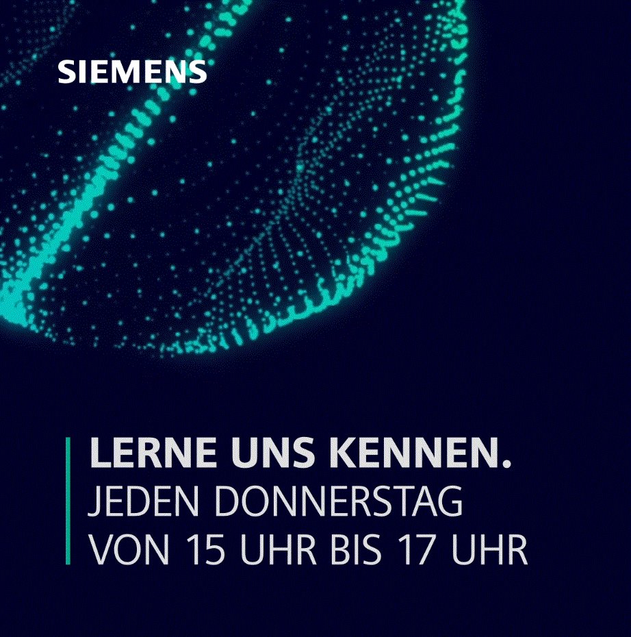 《Berufsberatung 4.0》➡️ sieya-online.expo-ip.com

🆕️ Ab Donnerstag sind wir - ergänzend zu unseren #SIEYA-Events - wöchentlich für euch da!
Lasst euch individuell beraten &amp; findet die passende Ausbildung/duales Studium...

Lernt uns und die smarte Welt von <a href="/Siemens/">Siemens</a> kennen 🔜