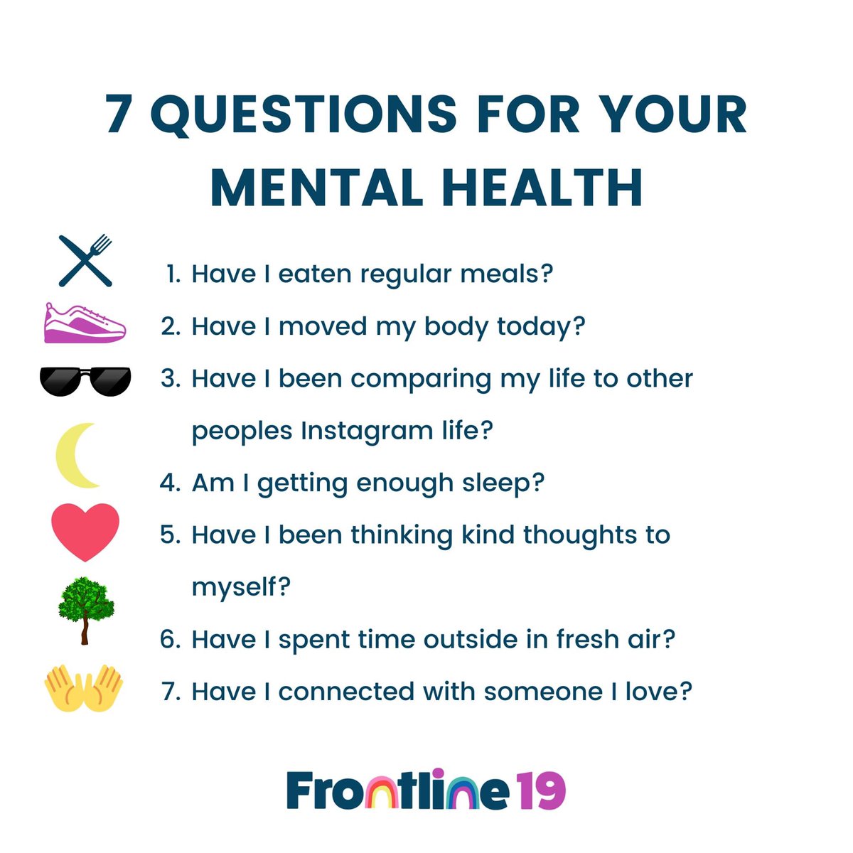 World Mental Health Day is this week and we are sharing some resources from #frontline19  take a look at these tips
