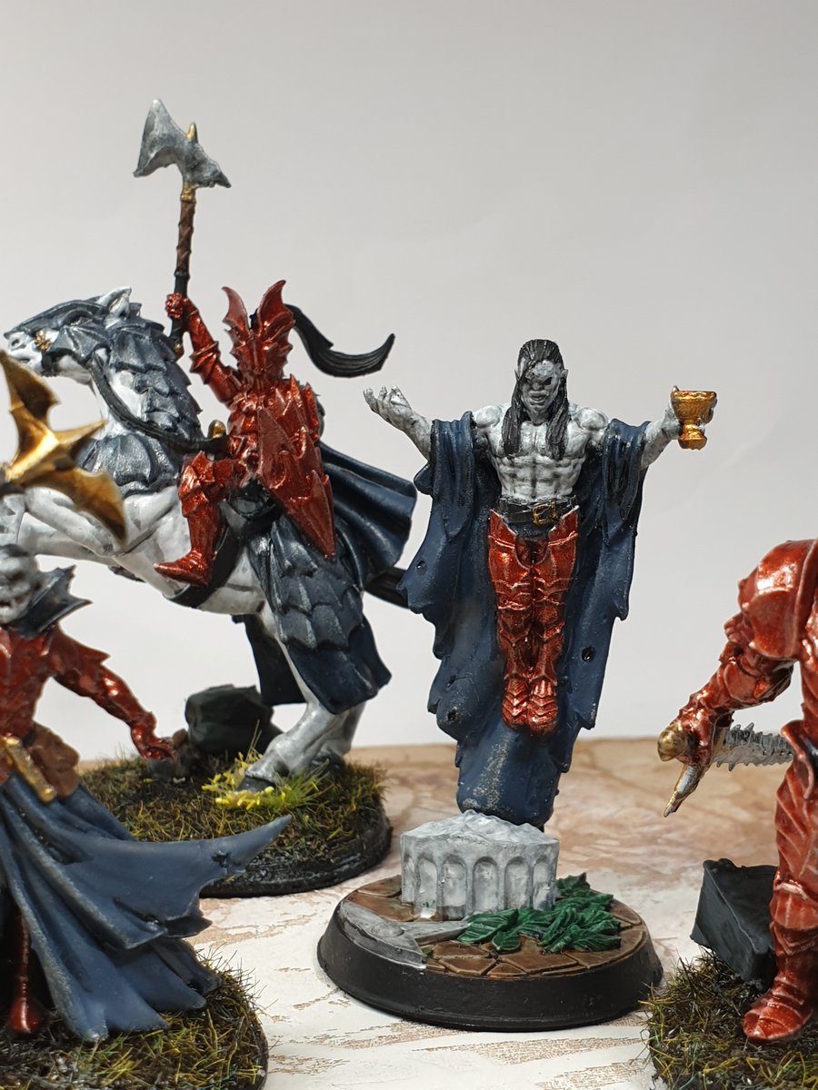 Squad_of5's tweet photo. #vampires &amp; #zombies from @titanforgeminiatures #bloodfields. 3rd Faction done! Printed on @elegoo_official Mars. 

#miniaturemonday #painting #paintingminis #paintingminiatures #miniatures #3dprinting #printedminis #tabletop #printingminiatures https://t.co/596pXQ8Ccd