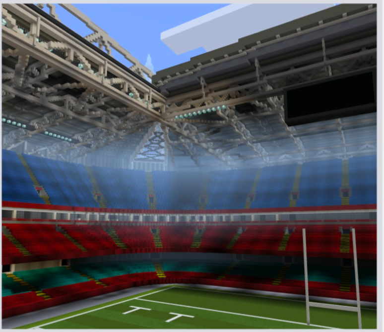 Mr_MWallace's tweet photo. This @PlayCraftLearn world from the @WRU_Community @HwbNews is ridiculous! Must have taken ages to construct and looks exactly like @principalitysta  Definitely want to do the work and buildup to enter this competition! https://t.co/UZ3d1GITdZ