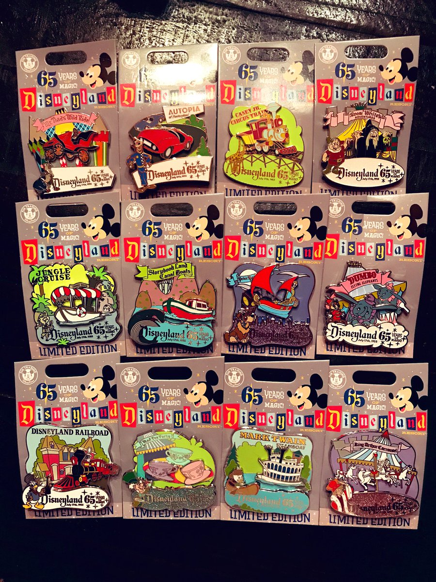 tinkerkell79's tweet image. My husband went to Downtown Disney to get Tiny Kingdom pins but they were sold out. He found these beauties though, which is even better! #disneypins #pinobsessed #disneyland65thanniversary #downtowndisney