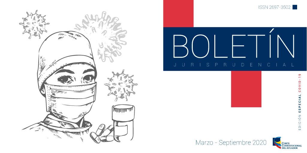 CorteConstEcu's tweet photo. Accede a la edición especial del #BoletínJurisprudencialEc, en el encontrarás las recientes decisiones adoptadas por esta Corte, datos estadísticos y reflexiones jurisprudenciales, en el marco del estado de excepción del Ecuador y el #COVID19. Conoce más👉https://t.co/dqemEyQTqb https://t.co/CyVlvkwBCo