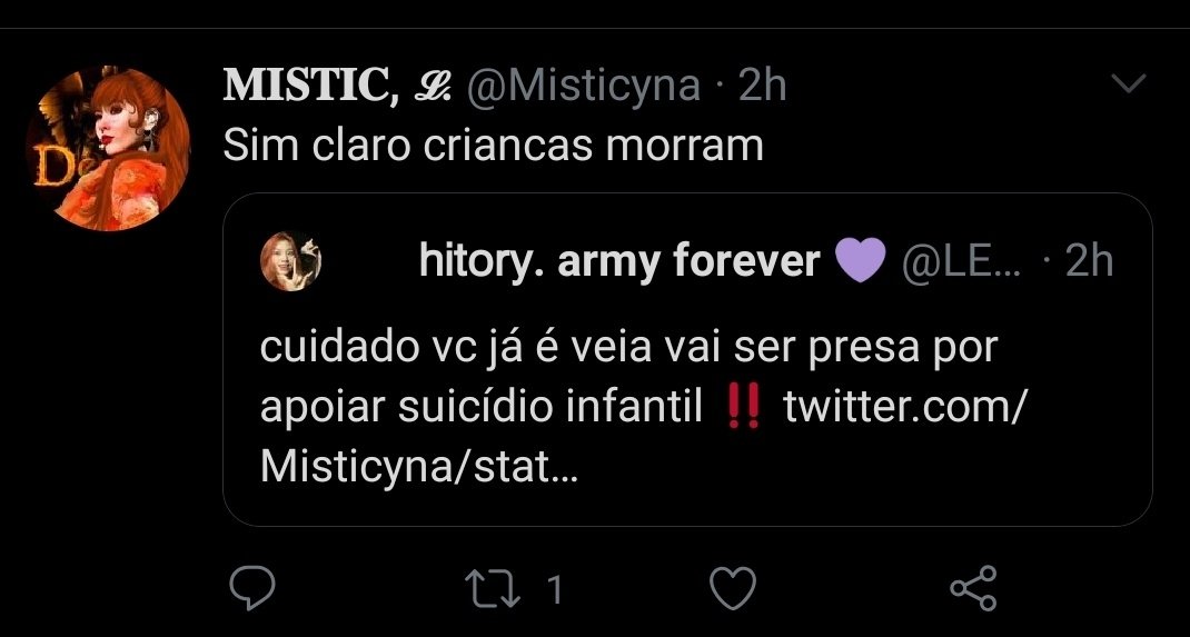 LORDKILLINGGOD's tweet image. ㅤㅤ OLÁ ISSO NÃO É BEM UM EXPOSED, SÓ PEÇO QUE DENUNCIEM OS TWITTES, ELA FAZ PROPAGAÇÃO DE ÓDIO, E INCENTIVO AO SUICÍDIO, POR FAVOR, VAMOS METER BLOCK, E DENÚNCIA, A HYUNA NÃO DEVE SER MANCHADA COM ESSA GAROTA.