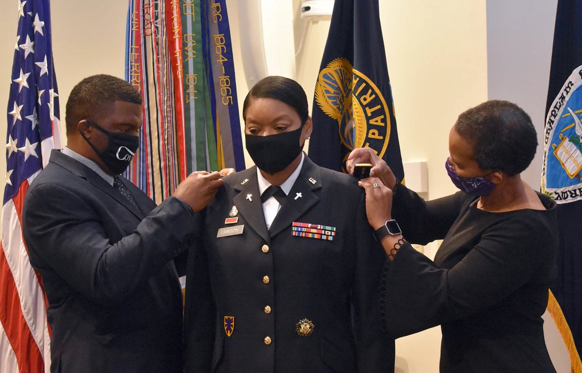 Chaplain (Col.) Monica R. Lawson, C'92, has made history as the first active-duty Black woman chaplain to ascend to the rank of colonel. Lawson is an African Methodist Episcopal minister &amp; chief of recruiting and accessions for the <a href="/USArmy/">U.S. Army</a> Chaplain Corps. bit.ly/3jzXCOa