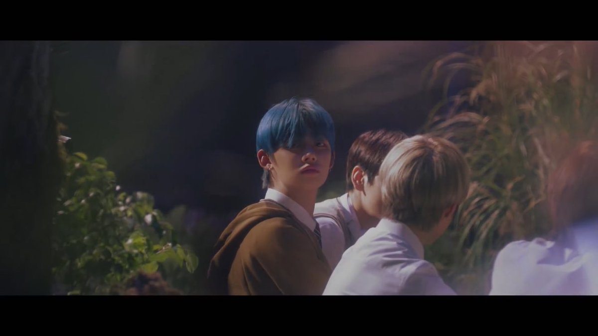 ultimately result badly for the boys.here, everyone says he's the traitor because he set everything on fire. but i think he was just warding off who/whatever was worrying yeonjun & soobin. beomgyu didn't want their happy moment together to be ruined. thats why he threw it.