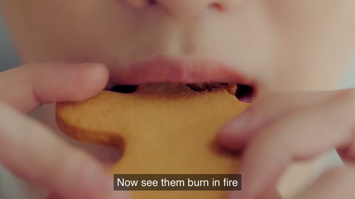 i think the impending doom became known to beomgyu when he took a bite of yeonjun's bear cookie??? that he baked in the oven (which started the fire in the house)