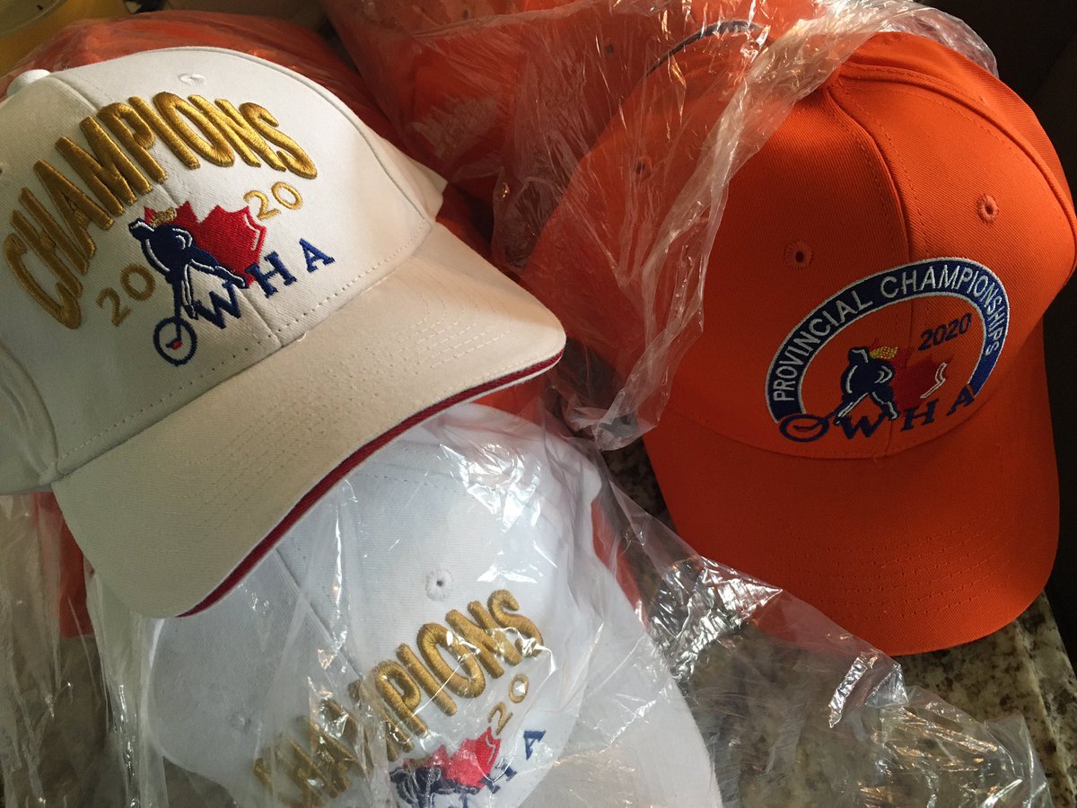 The tournament was canceled but we still get the hats.  Today we received OWHA Provincial hats.  These hats will be distributed to players from last year’s Bantam B and Midget BB teams (the teams that qualified for last year’s provincial tournament).